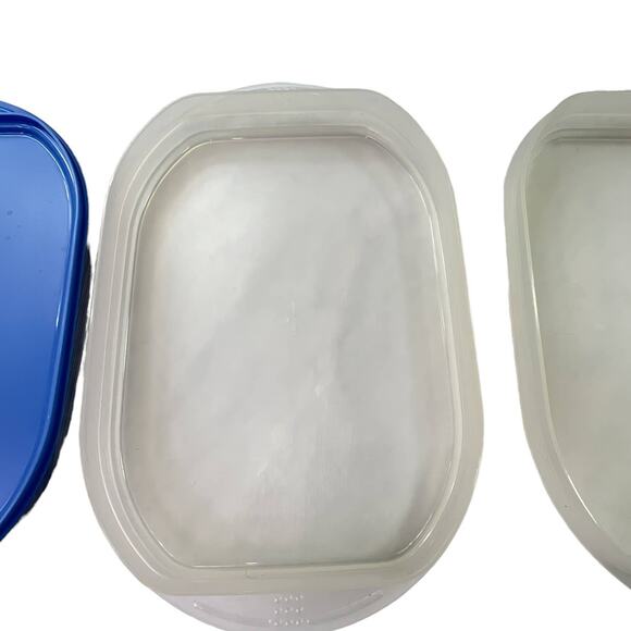 Tupperware Fridge Stackables  Cold Cuts Deli Meat Luncheon Container Blue Lid - Picture 11 of 16